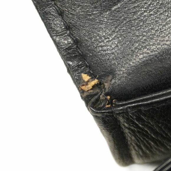 CHANEL Black Lambskin Leather Shoulder Bag